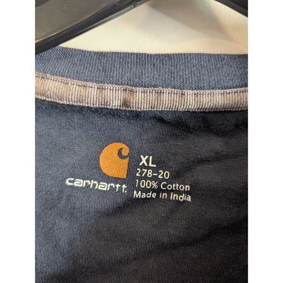 Carhartt 278-20 Men's Blue‎ Shirt Sleeve T-Shirt XL Workware Lightweight - Picture 4 of 5
